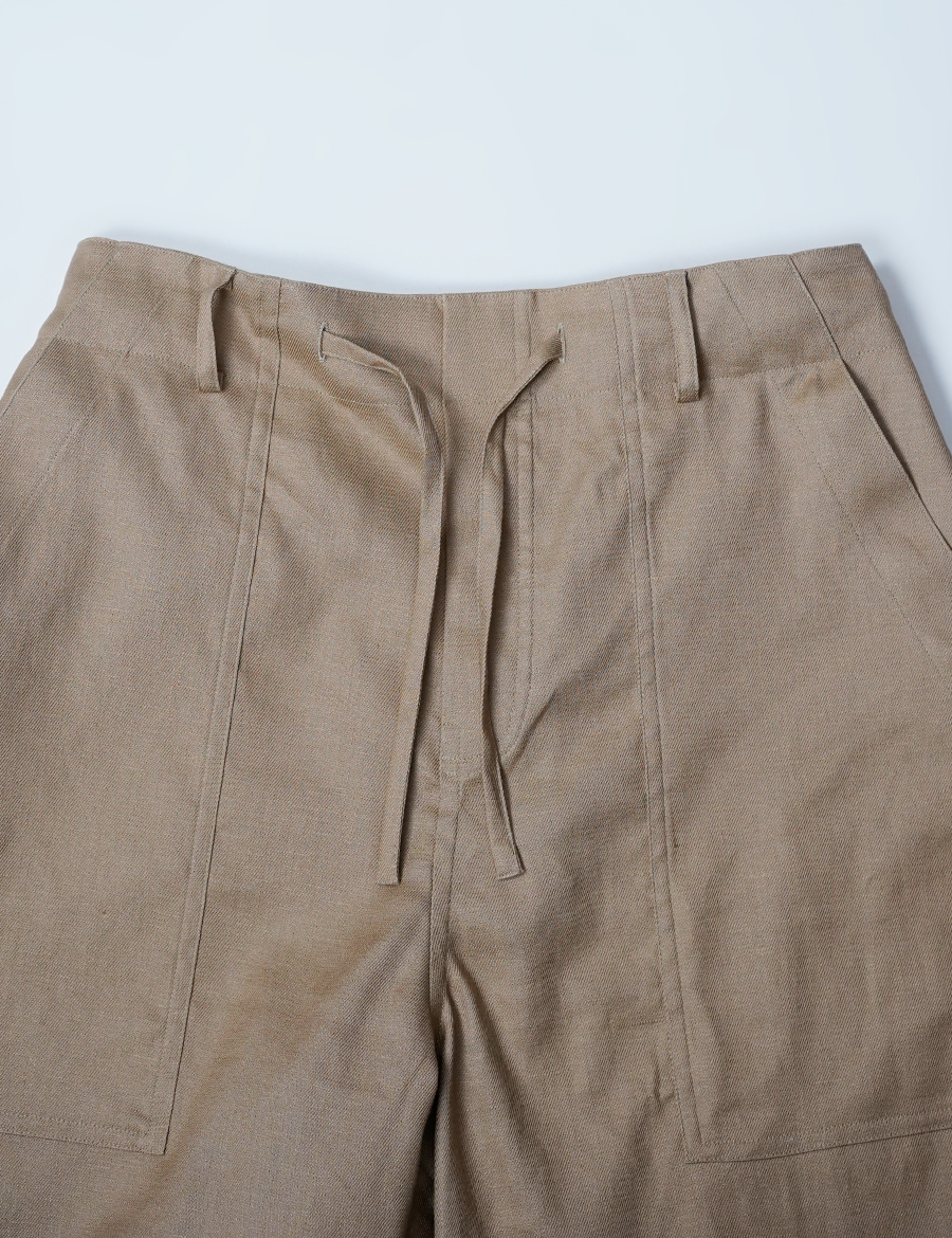 ◆中古品◆wafu.◆ソロテックス　リネンベイカーパンツ シャイン ✴︎美品✴︎【wafu.】ソロテックス リネンベイカーパンツ