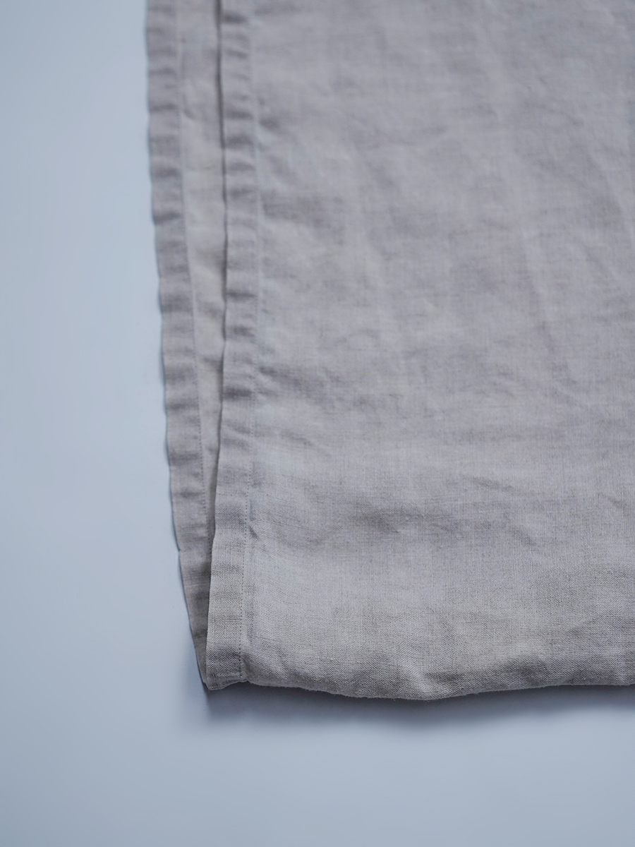 【リユース作品】リネン ボートネック 長袖トップス / 亜麻ナチュラル sample-a1021