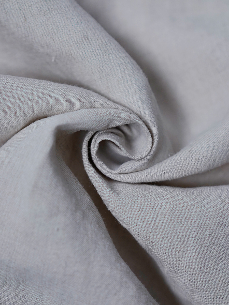 【リユース作品】リネン ボートネック 長袖トップス / 亜麻ナチュラル sample-a1021