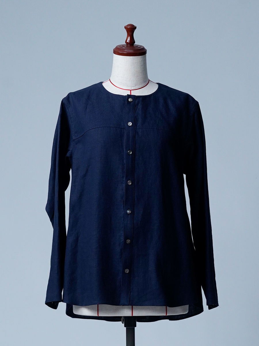 【サンプル作品】リネンカーディガン / ブラック sample-a1030