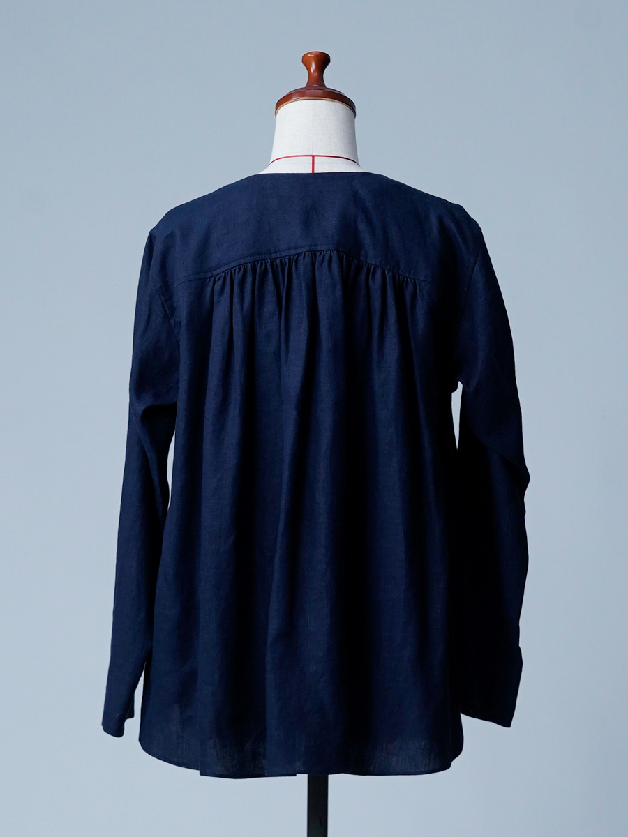 【サンプル作品】リネンカーディガン / ブラック sample-a1030