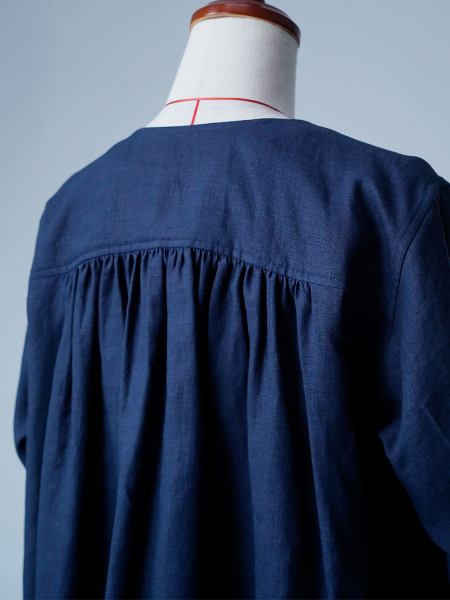 【サンプル作品】リネンカーディガン / ブラック sample-a1030