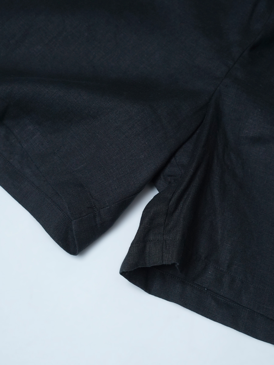 【リユース作品】リネンペチパンツ インナーパンツ / 黒色 sample-a1137