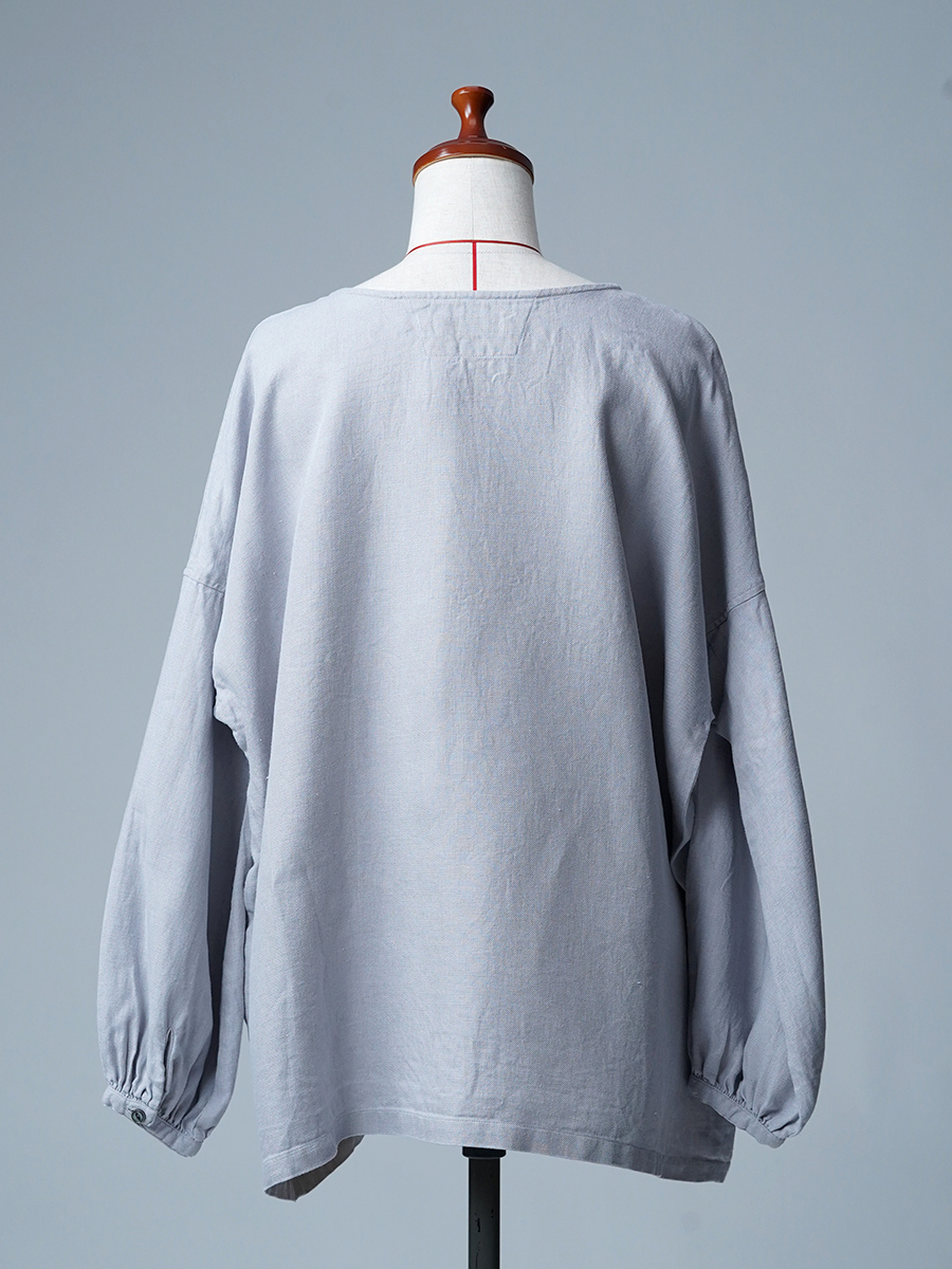【リユース作品】リネントップス ふんわり袖 トップス / グリーシエル sample-a1149