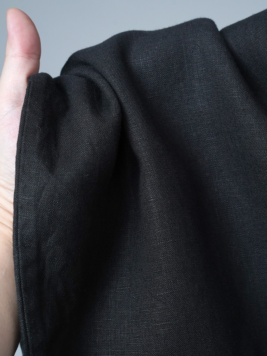 【リユース作品】リネンパンツ みんな大好き テーパードパンツ / ブラック sample-a1173