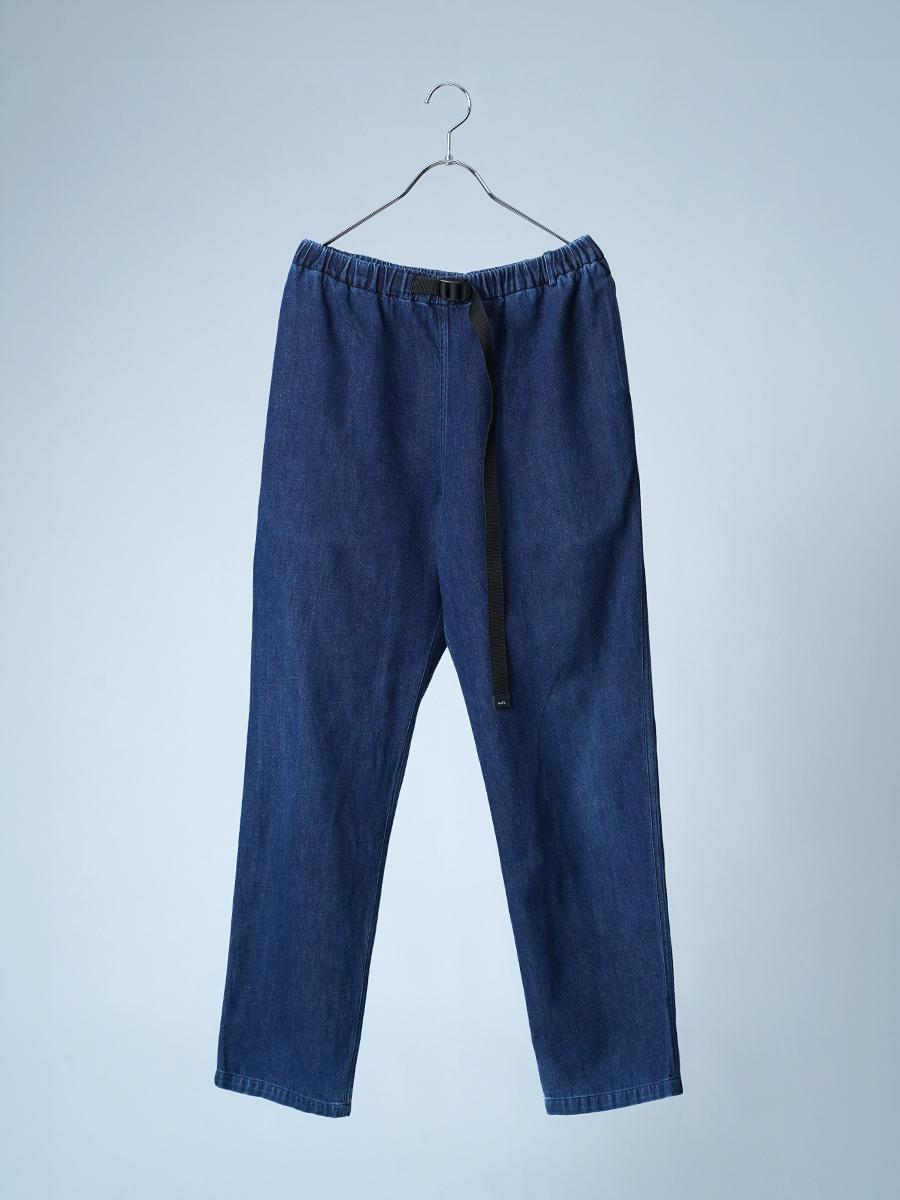 【リユース作品】リネンデニムパンツ スリム イージーパンツ / ダークインディゴ sample-a1180