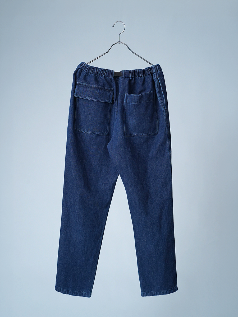 【リユース作品】リネンデニムパンツ スリム イージーパンツ / ダークインディゴ sample-a1180