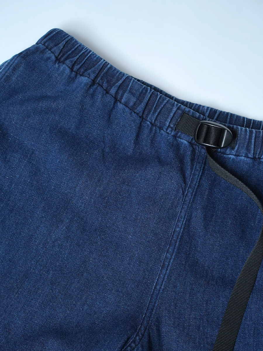 【リユース作品】リネンデニムパンツ スリム イージーパンツ / ダークインディゴ sample-a1180