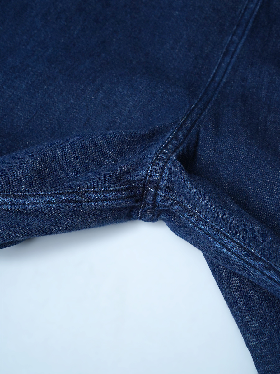 【リユース作品】リネンデニムパンツ スリム イージーパンツ / ダークインディゴ sample-a1180