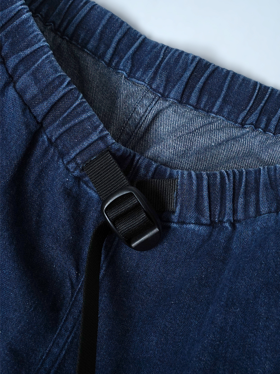【リユース作品】リネンデニムパンツ スリム イージーパンツ / ダークインディゴ sample-a1180