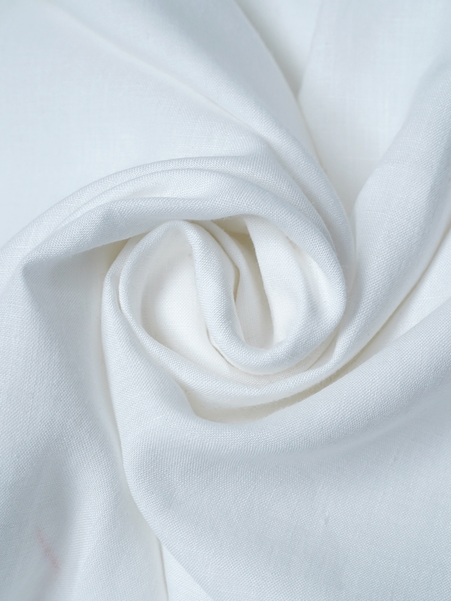 【リユース作品】リネンシャツ ビックシルエット シャツ / 白色 sample-a1186