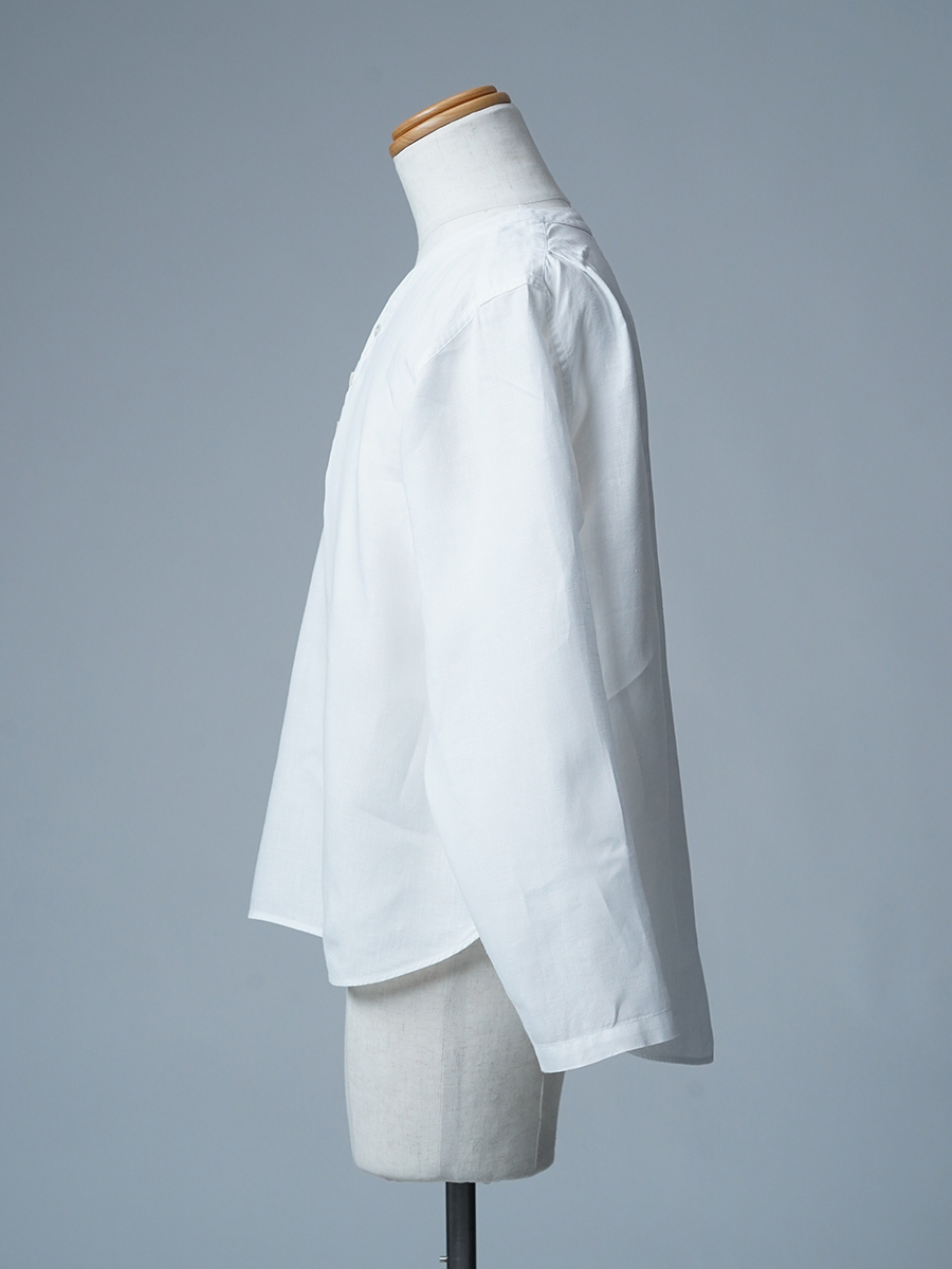 【リユース作品】リネントップス スリーピングシャツ / 白色 sample-a1187