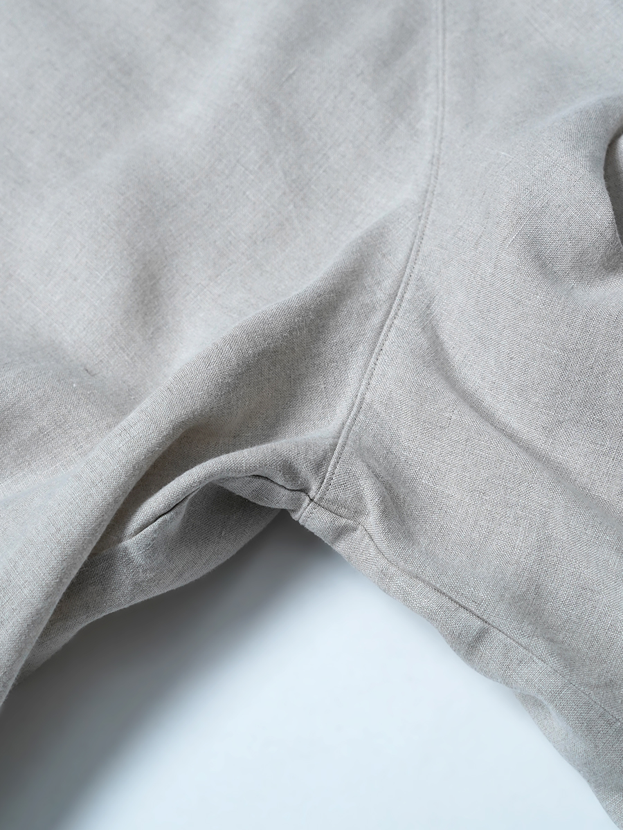 【リユース作品/Mサイズ】リネントップス 究極の脇汗対策トップス / 亜麻ナチュラル sample-a1195