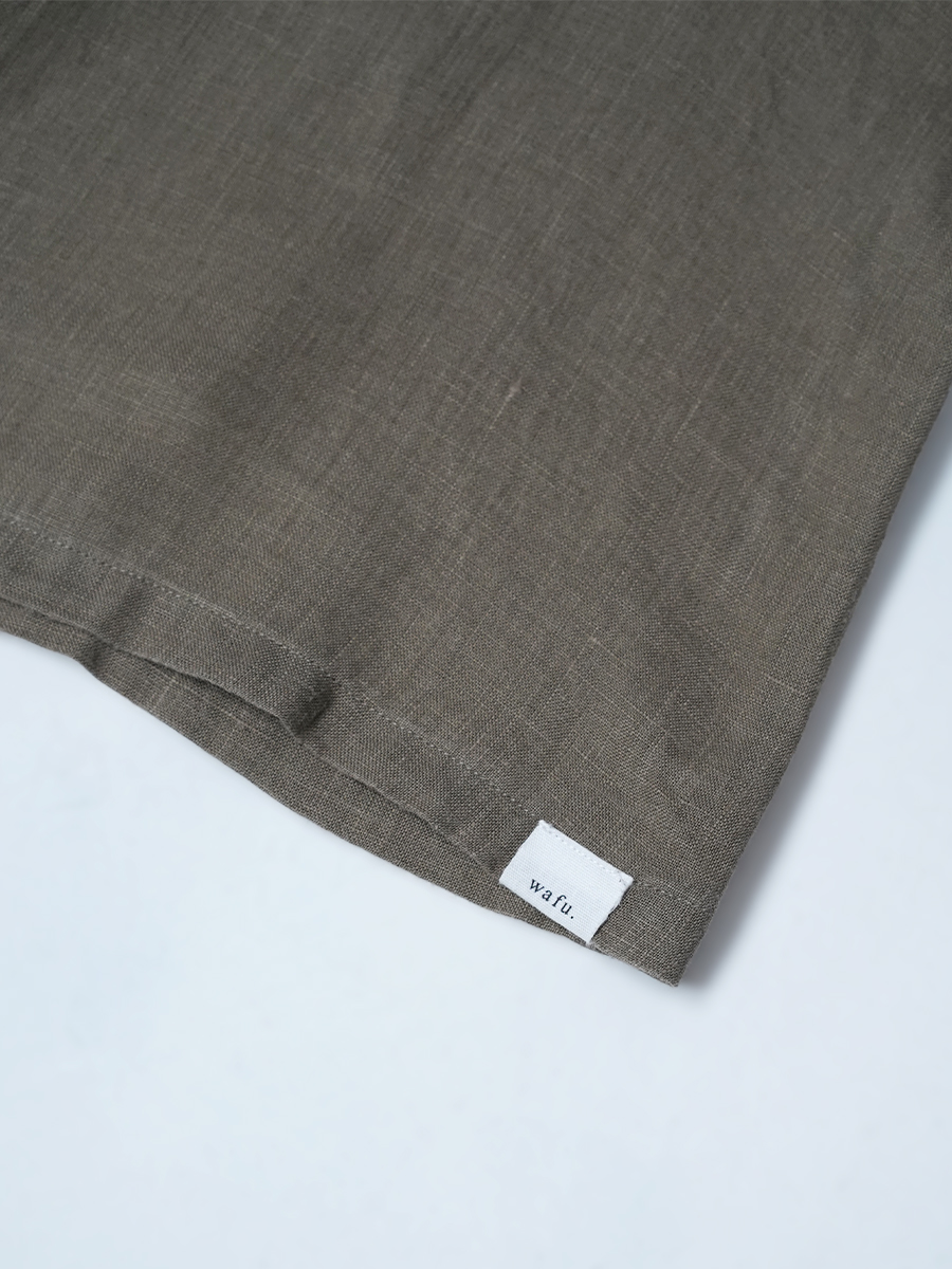 【リユース作品/Lサイズ】リネンタンクトップ ノースリーブインナー / モカ sample-a1206