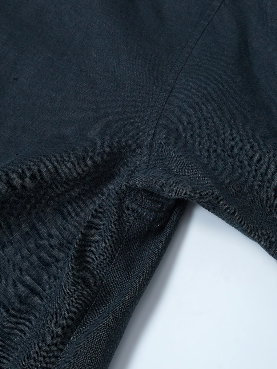 【リユース作品/Lサイズ】リネントップス タートル ネックインナー / 黒色 sample-a1261