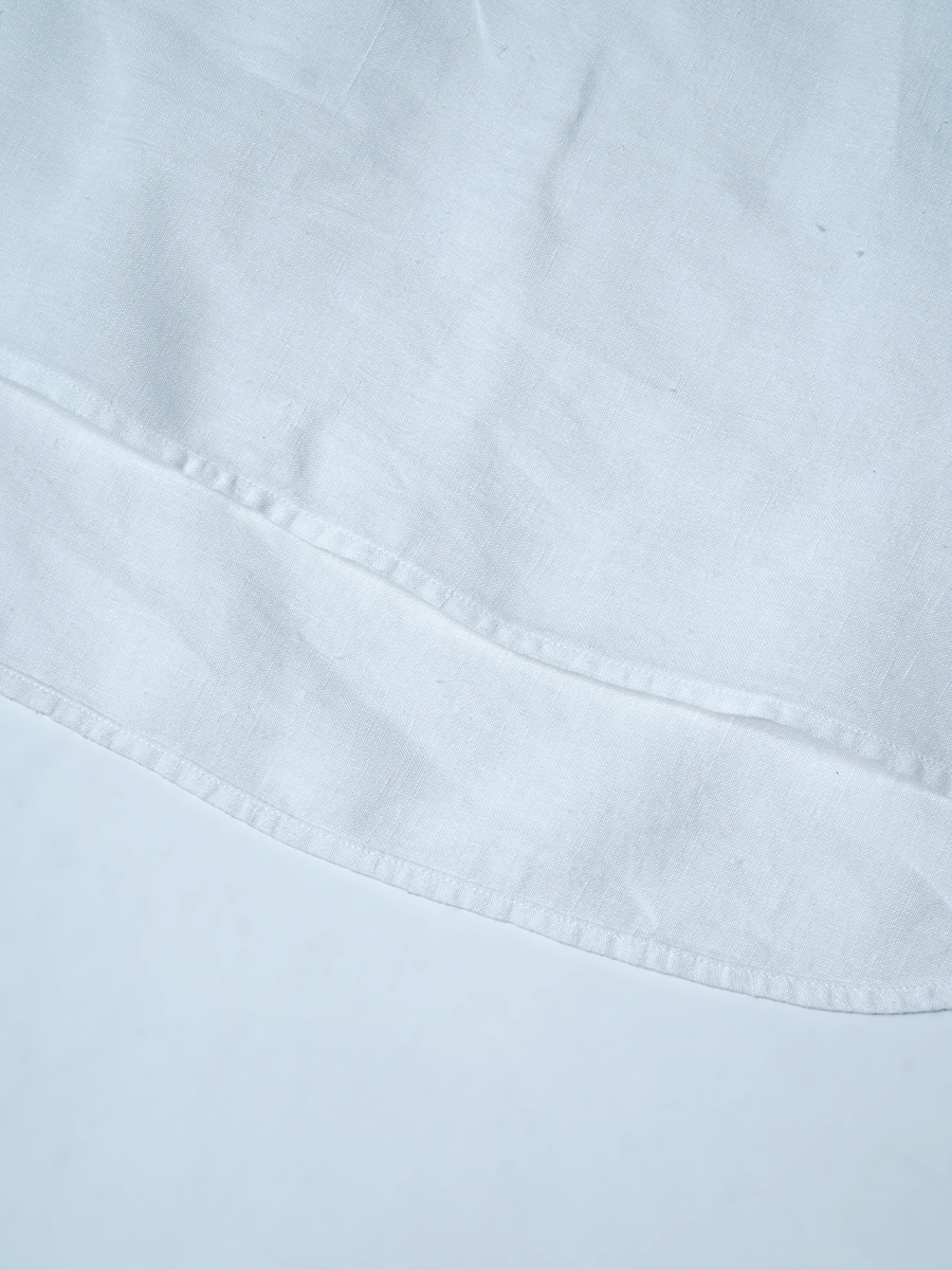 【リユース作品】リネントップス ロング丈 ノースリーブ / 白色(しろいろ) sample-a1263