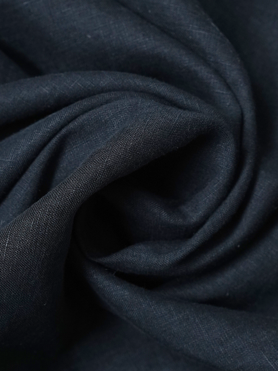 【リユース作品/Mサイズ】 リネンシャツ サファリシャツ / ブラック sample-a1266