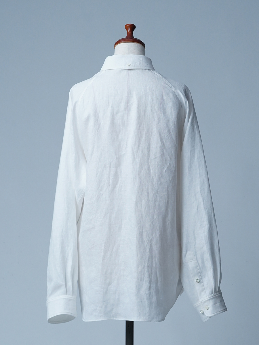 サンプル作品/Lサイズ】プレミアムリネン ボタンダウン ラグラン