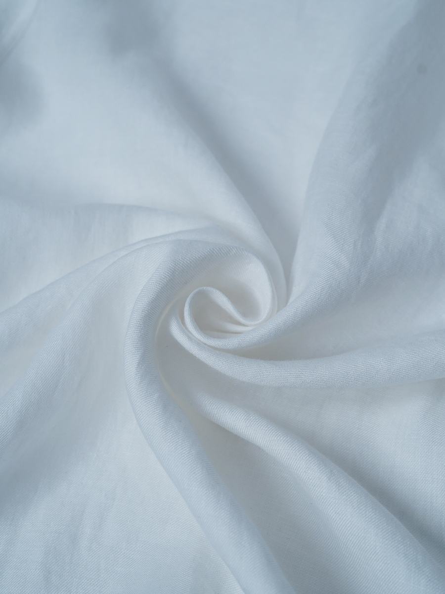 【サンプル作品/Lサイズ】プレミアムリネン ボタンダウン ラグランスリーブ シャツ / ホワイト sample-c0025