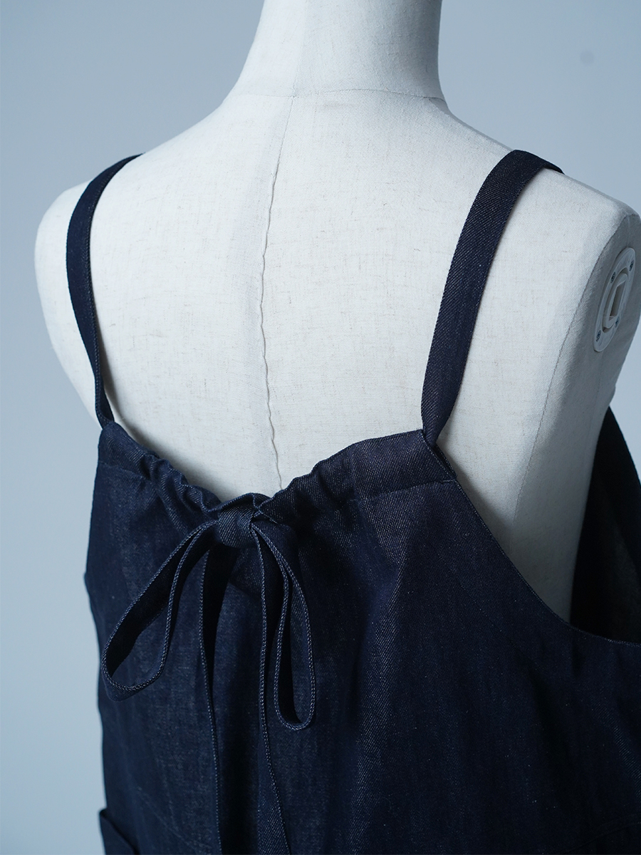 【サンプル作品】リネンデニム サロペット / ダークインディゴ sample-c0037