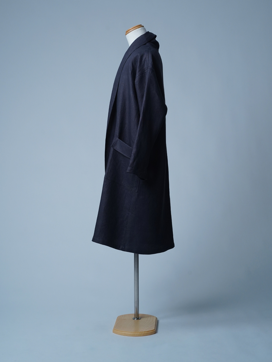 【サンプル作品】プレミアムリネン ショールカラー ローブ / ショードロンプラス sample-c0069