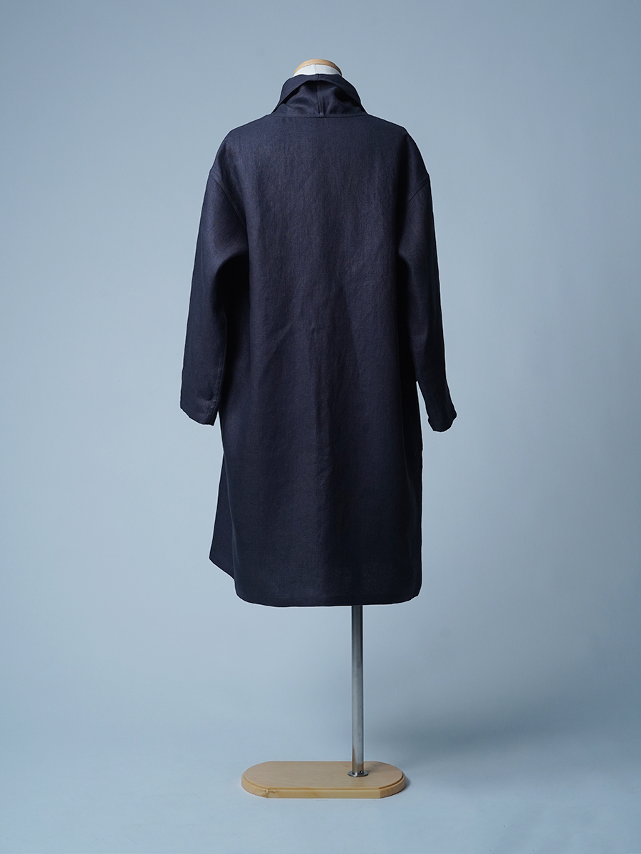 【サンプル作品】プレミアムリネン ショールカラー ローブ / ショードロンプラス sample-c0069