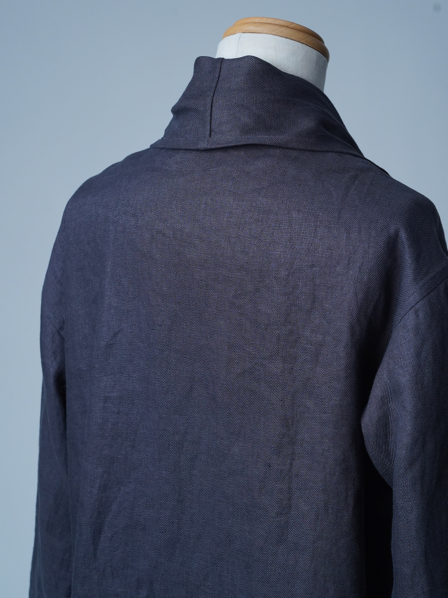 【サンプル作品】プレミアムリネン ショールカラー ローブ / ショードロンプラス sample-c0069