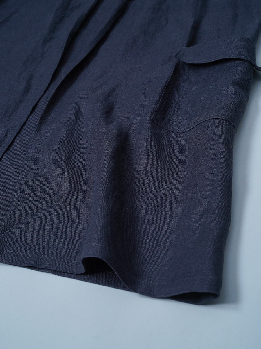 【サンプル作品】プレミアムリネン ショールカラー ローブ / ショードロンプラス sample-c0069