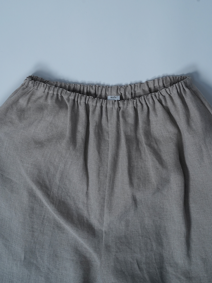 【サンプル作品】リネン ロング丈ペチパンツ / 亜麻ナチュラル sample-c0073