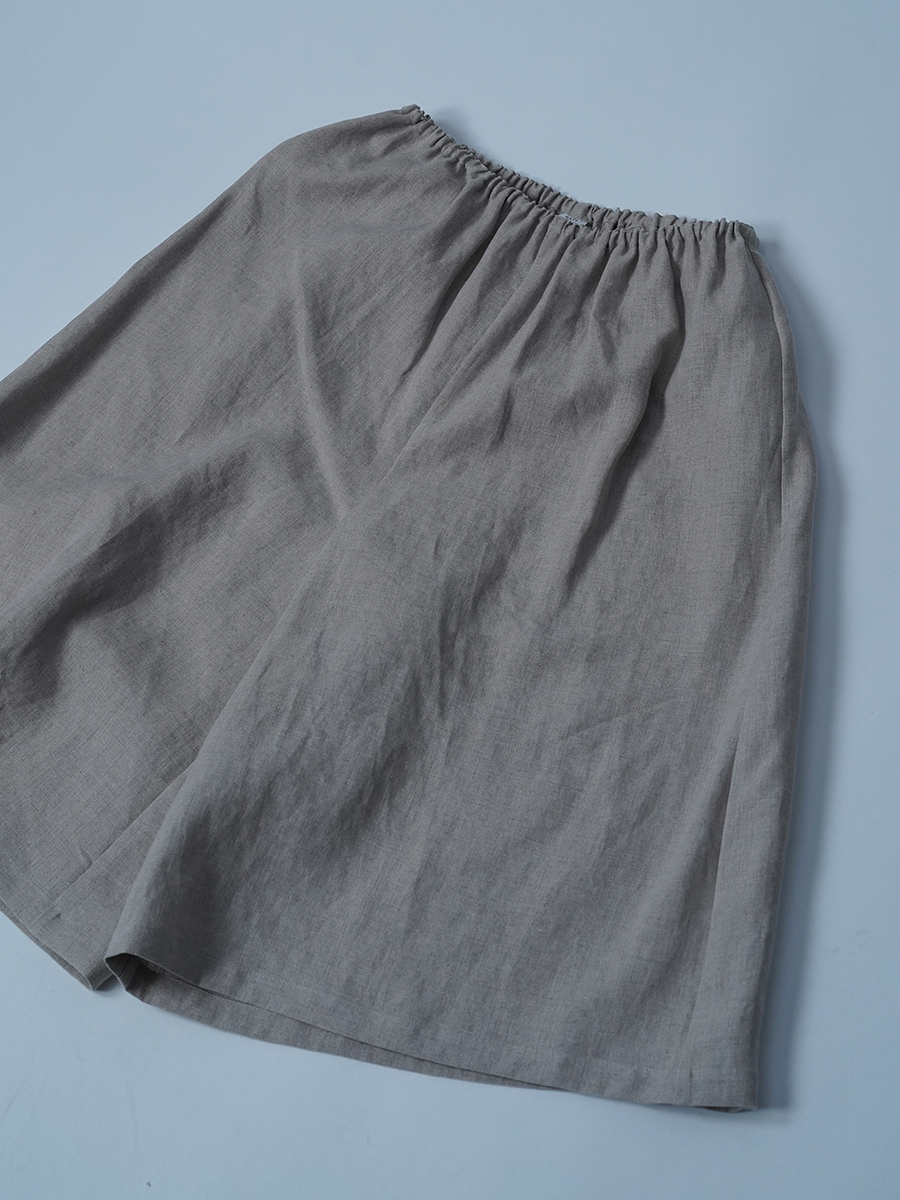 【サンプル作品】リネン ロング丈ペチパンツ / 亜麻ナチュラル sample-c0073