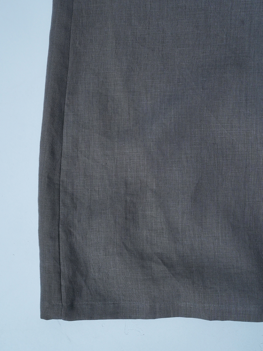 【サンプル作品】ロング丈 リネンペチパンツ / 鈍色 sample-c0087