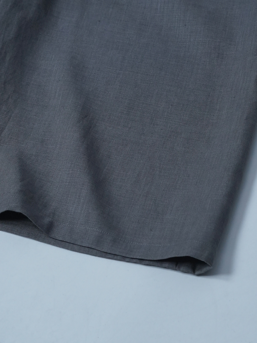 【サンプル作品】ロング丈 リネンペチパンツ / 鈍色 sample-c0087