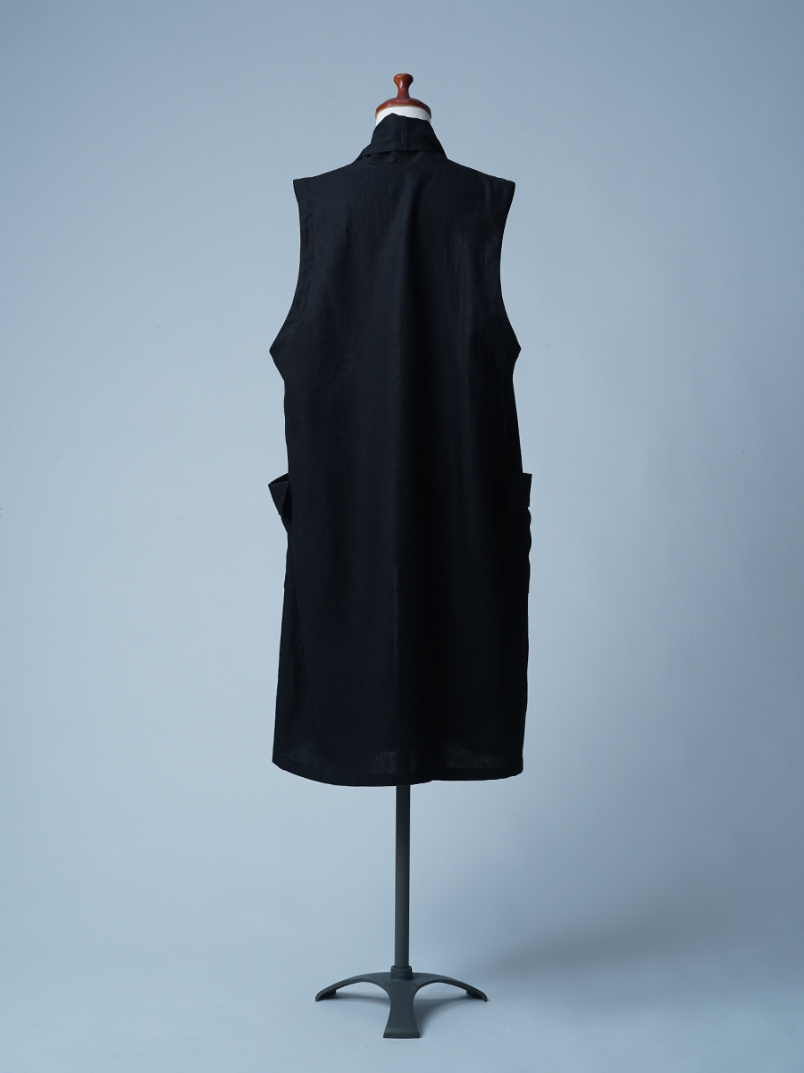 【サンプル作品】トッパーデザイン ロングリネンジレ / ブラック色 sample-c0122