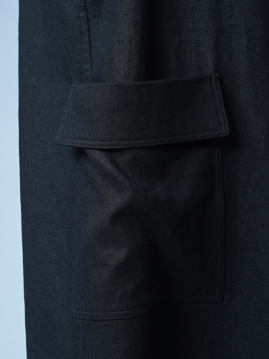 【サンプル作品】トッパーデザイン ロングリネンジレ / ブラック色 sample-c0122