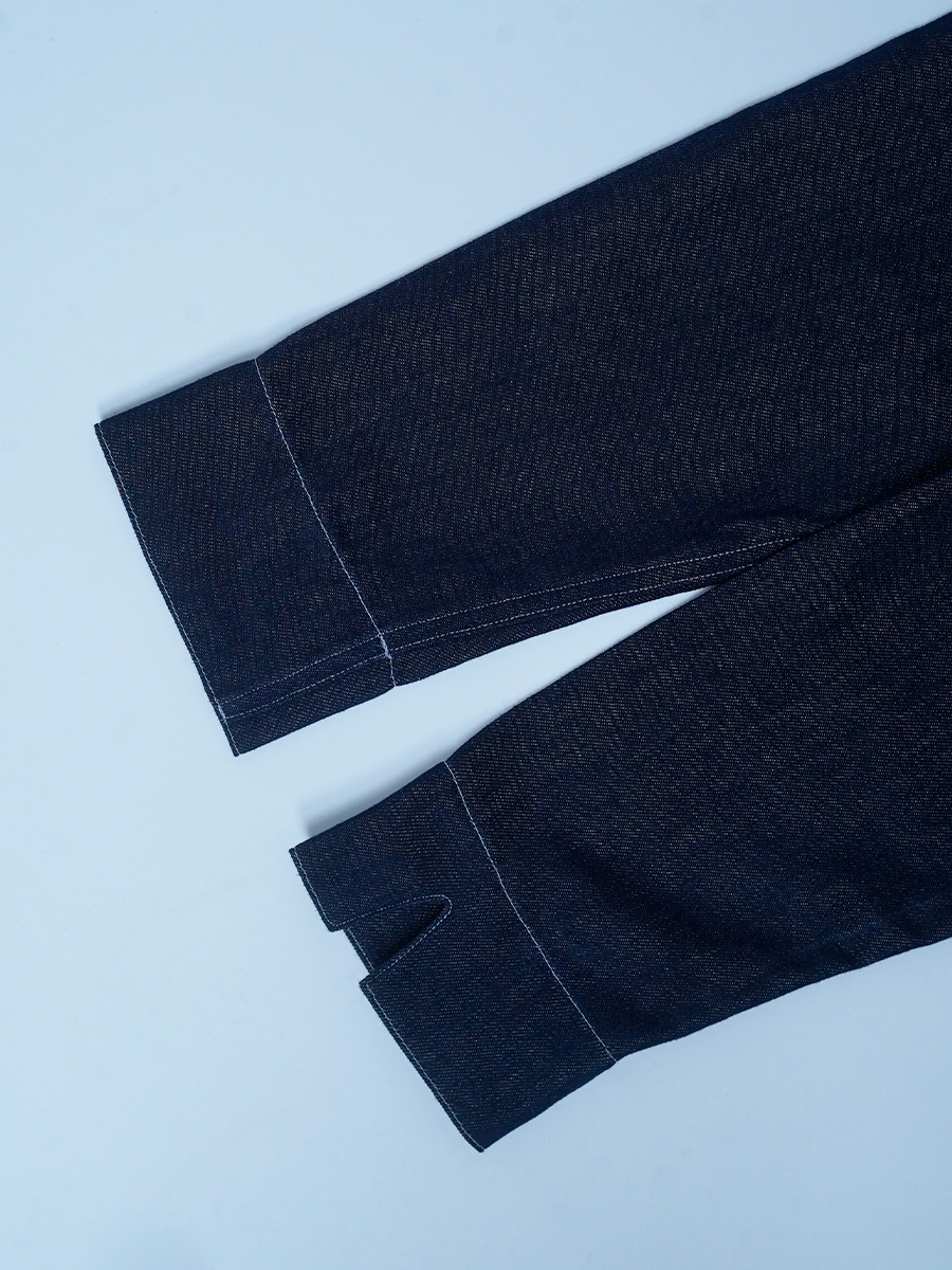 【サンプル作品】リネンデニム ロングワンピース / ダークインディゴ sample-c0134