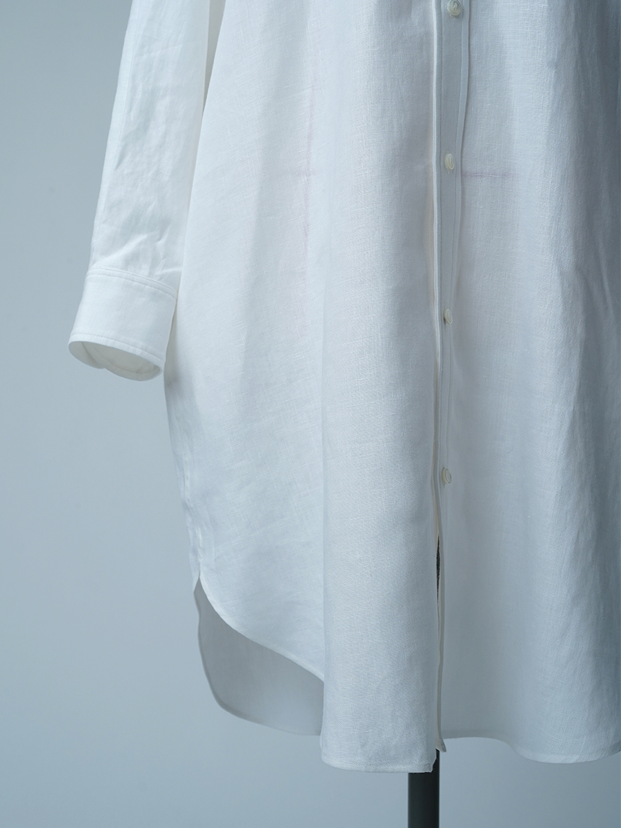 【サンプル作品】ビッグシルエット リネンシャツ / 白色 sample-c0140