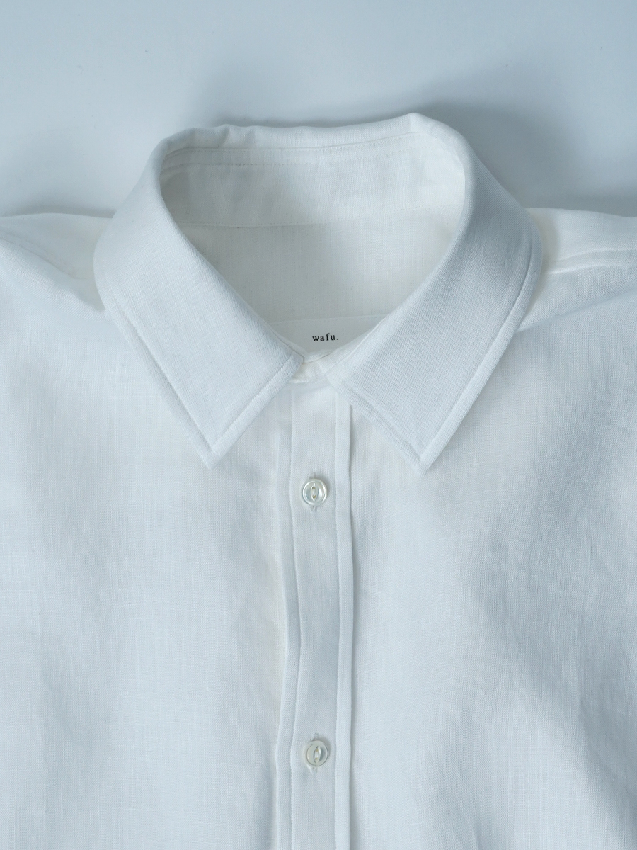 【サンプル作品】ビッグシルエット リネンシャツ / 白色 sample-c0140