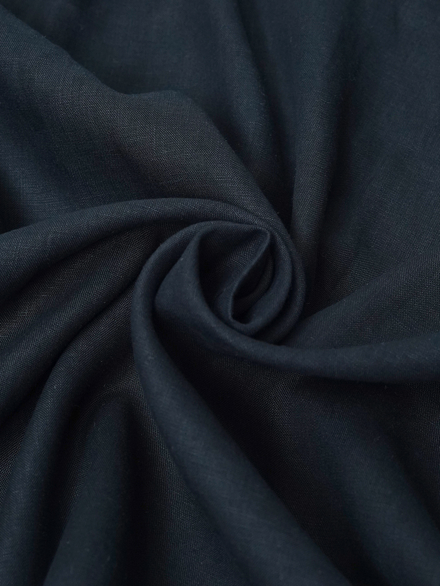 【サンプル作品】オープンカラー リネンシャツ / 黒色 sample-c0142