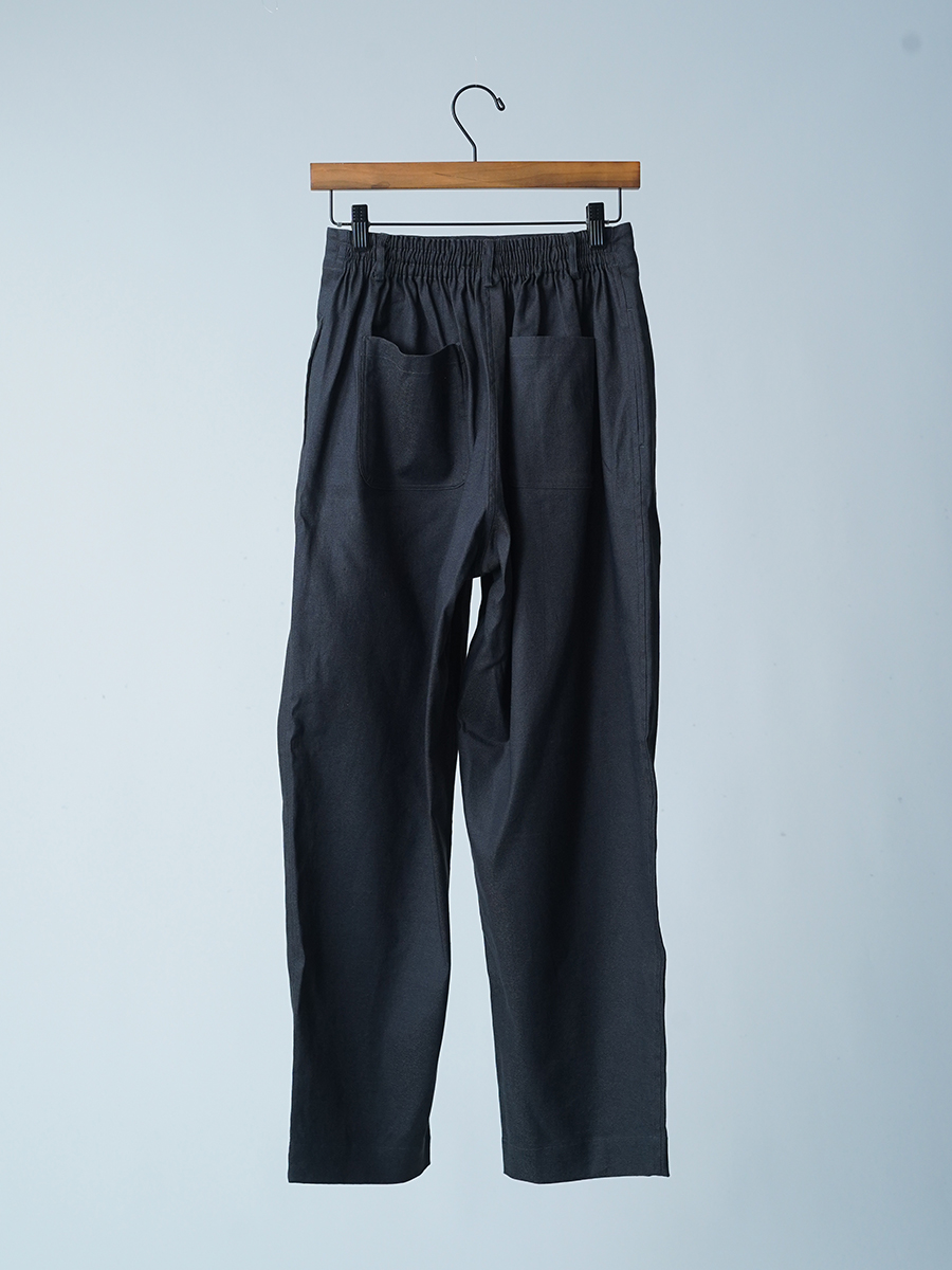 【サンプル作品/Mサイズ】ウエストタック入 リネンソロテックス パンツ / ダブグレイ sample-c0146
