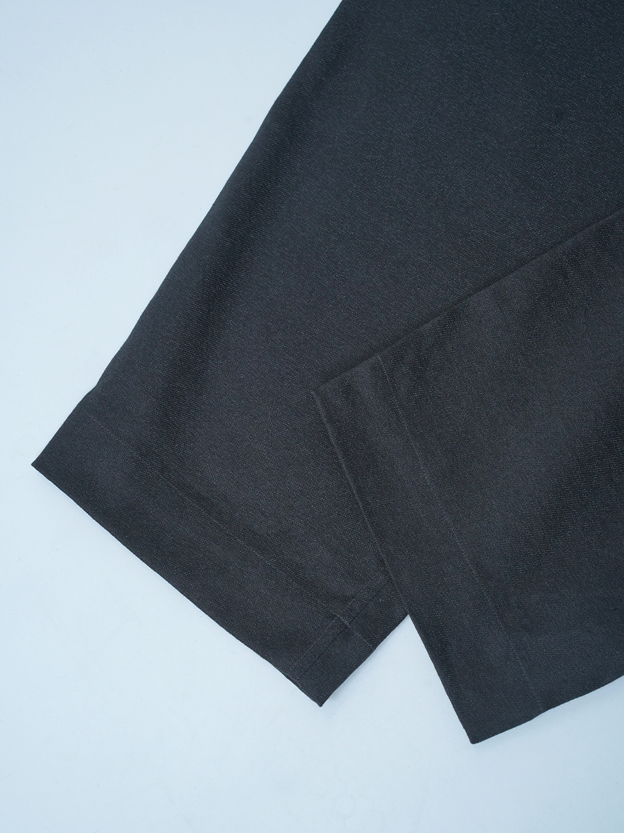 【サンプル作品/Mサイズ】ウエストタック入 リネンソロテックス パンツ / ダブグレイ sample-c0146