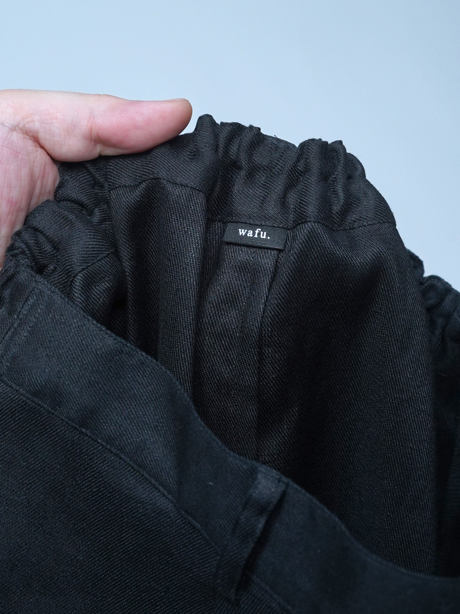 【サンプル作品/Lサイズ】リネンソロテックス サブリナパンツ / ブラック sample-c0175