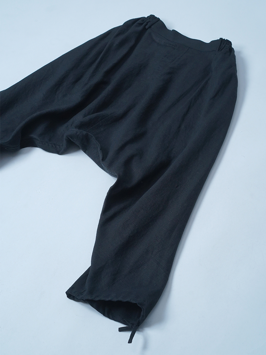 individual sentiments ブラック リネン サルエルパンツ LILA n' citta】リネンサルエルパンツ – LILA & CITTA ONLINE SHOP