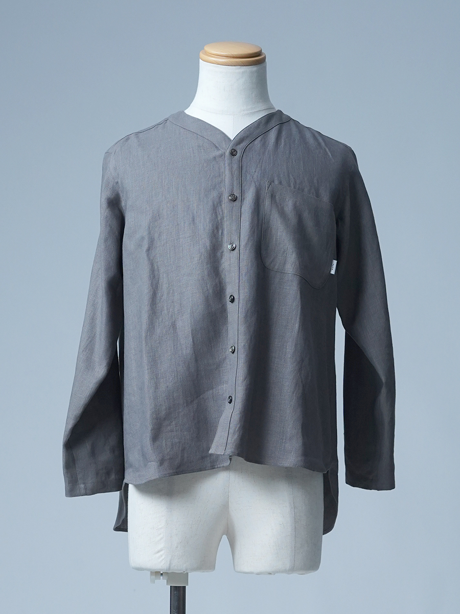 【見本品/Sサイズ】リネンパジャマ スリーピングシャツ / 鈍色(にびいろ) sample-d0018