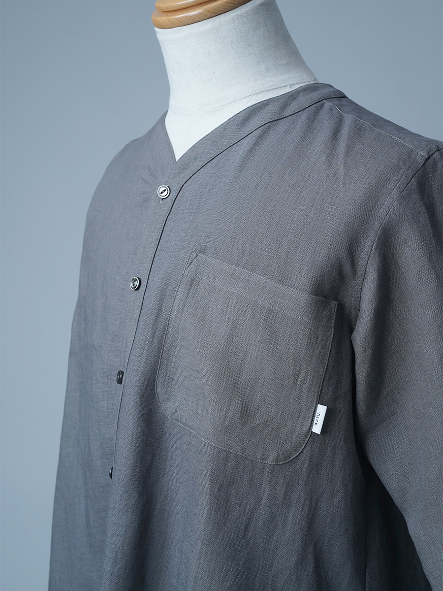 【見本品/Sサイズ】リネンパジャマ スリーピングシャツ / 鈍色(にびいろ) sample-d0018