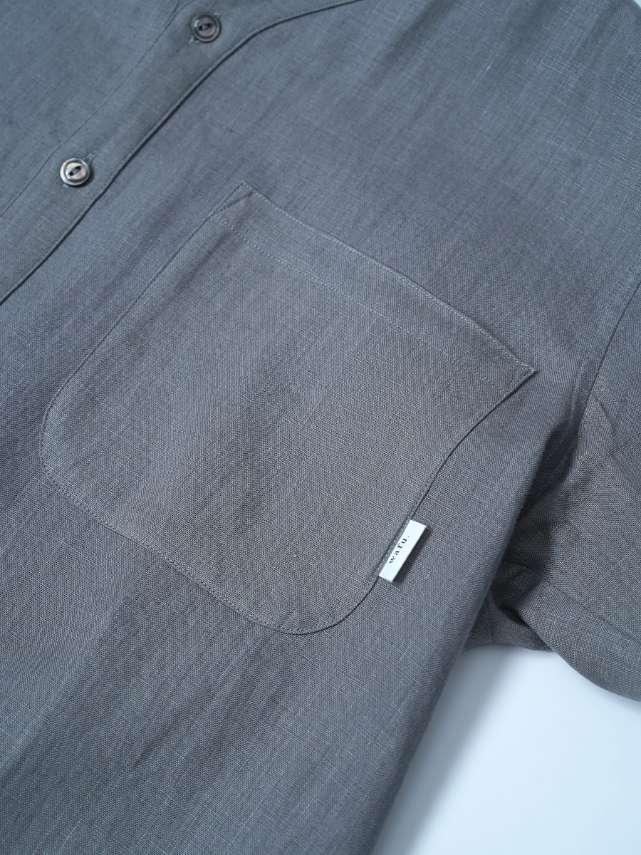 【見本品/Sサイズ】リネンパジャマ スリーピングシャツ / 鈍色(にびいろ) sample-d0018