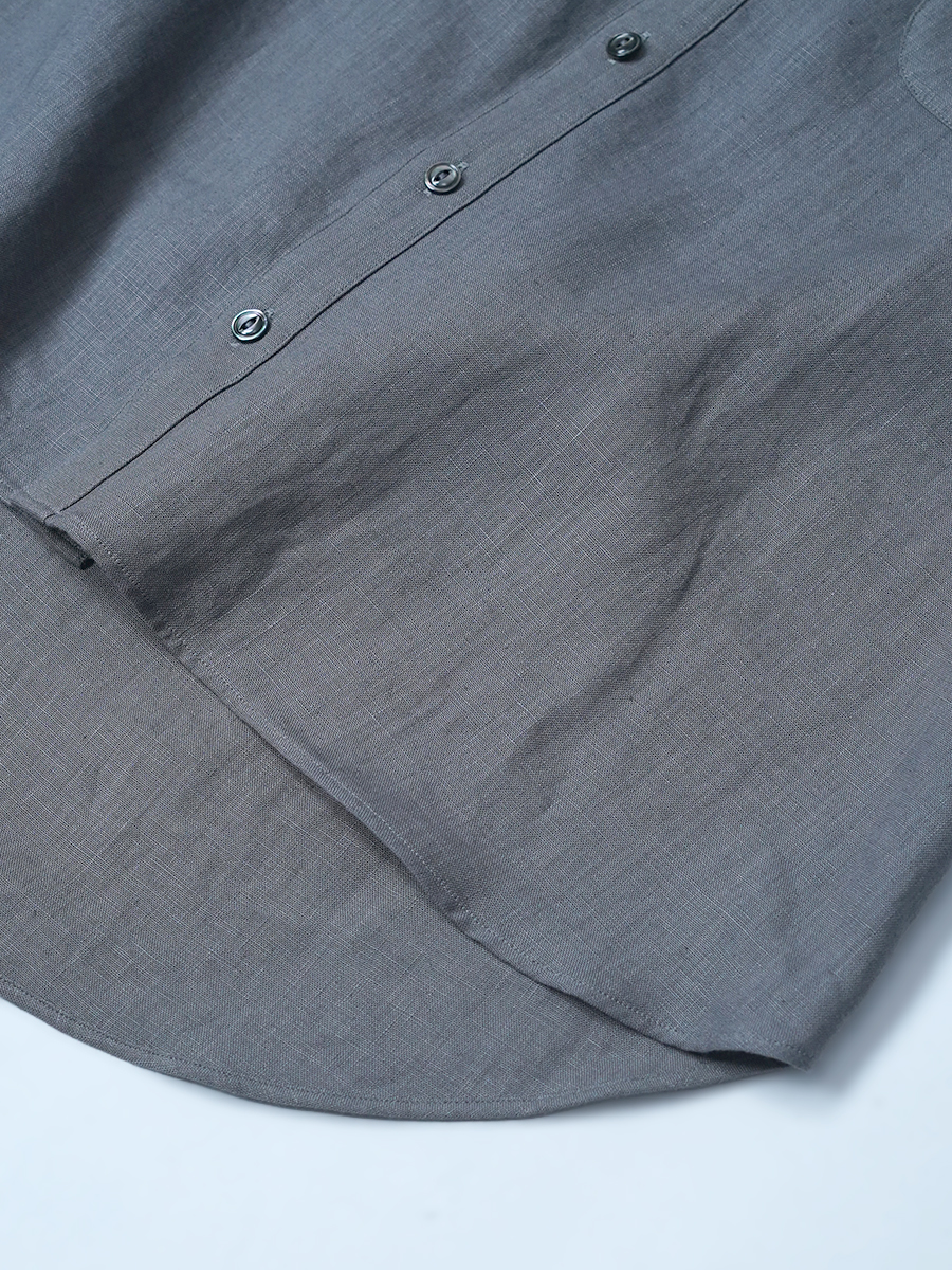 【見本品/Sサイズ】リネンパジャマ スリーピングシャツ / 鈍色(にびいろ) sample-d0018
