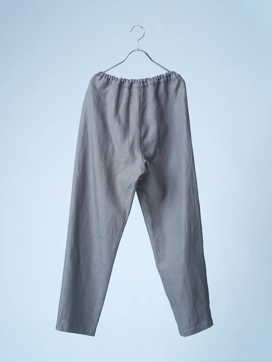 【見本品/Sサイズ】リネンパジャマ リネンパンツ / 鈍色(にびいろ) sample-d0019