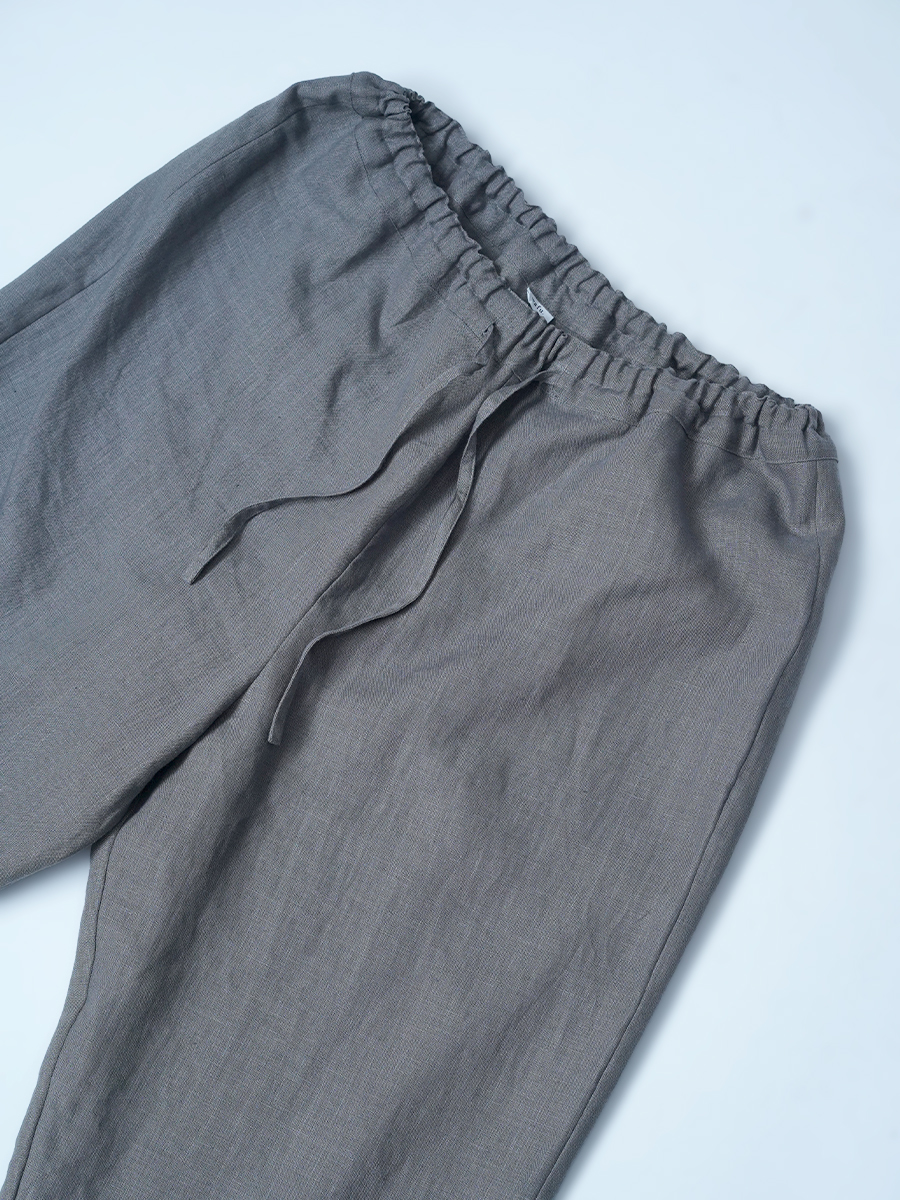 【見本品/Sサイズ】リネンパジャマ リネンパンツ / 鈍色(にびいろ) sample-d0019