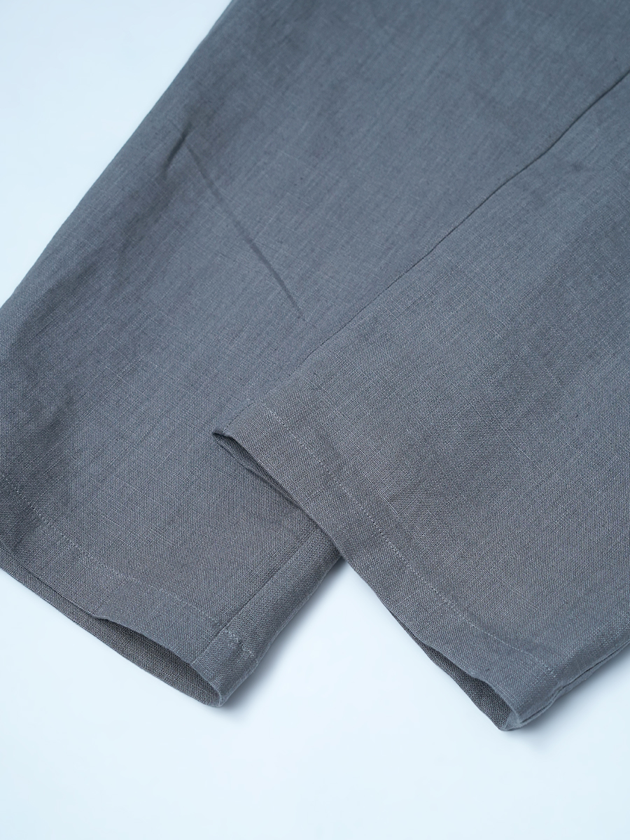 【見本品/Sサイズ】リネンパジャマ リネンパンツ / 鈍色(にびいろ) sample-d0019