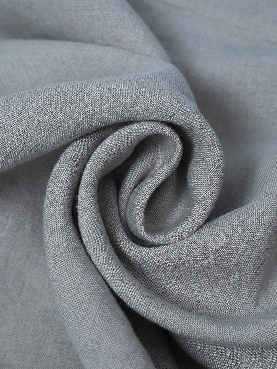 【見本品/Lサイズ】スウェット風トップス 長袖 クルーネック / 亜麻ナチュラル sample-d0121